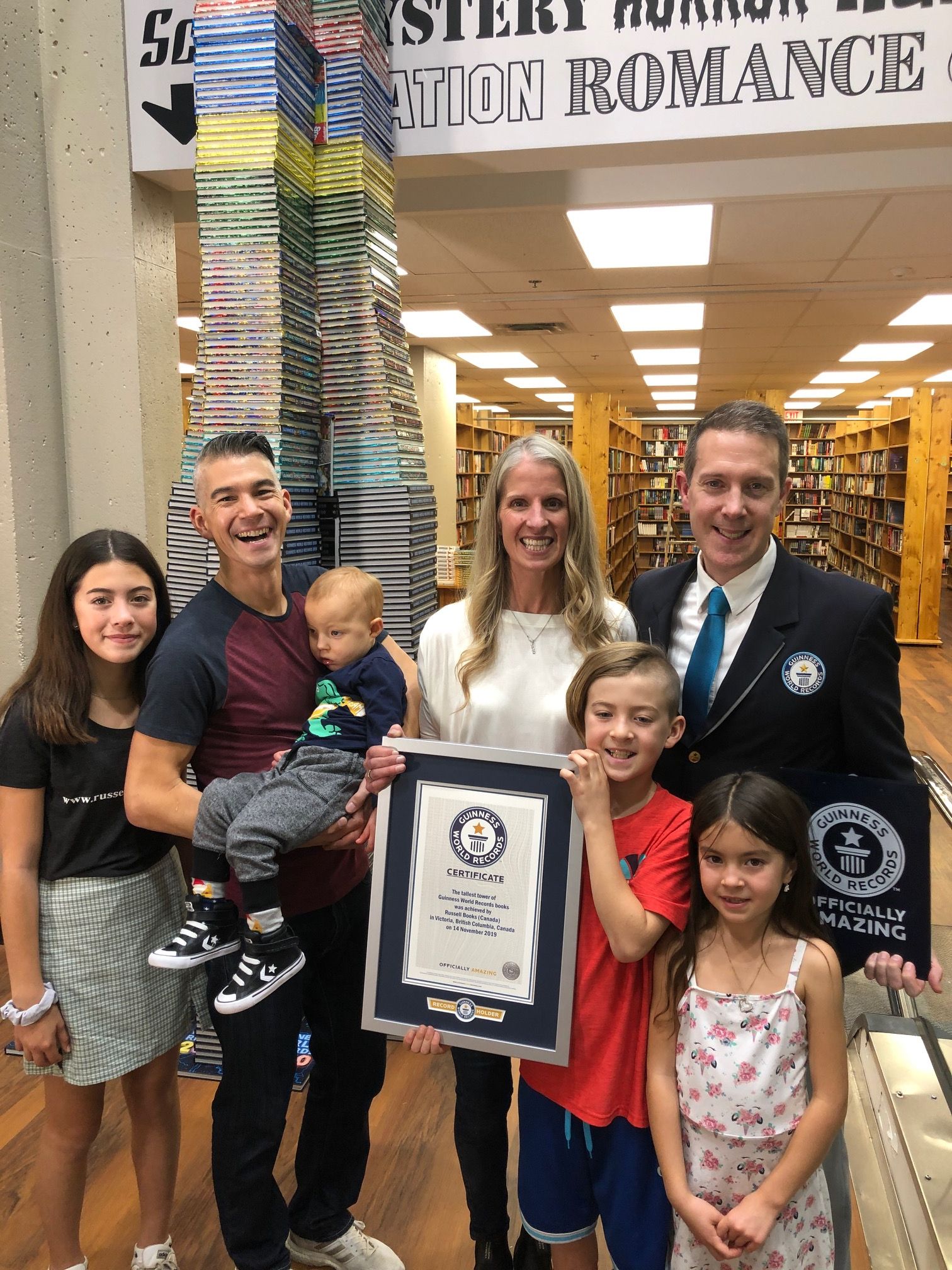 Russell Books sets Guinness World Record